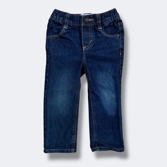 Old Navy Boys Jeans 2T Denim Straight Leg Elastic Waist Zip Fly Casual Basic - Picture 1 of 4